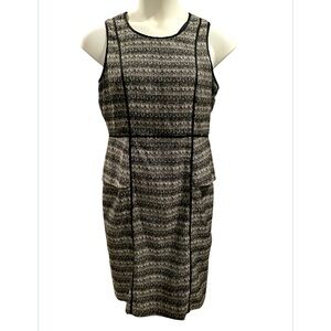 08) Liz Claiborne Elegant Black and Gray Women's Dress